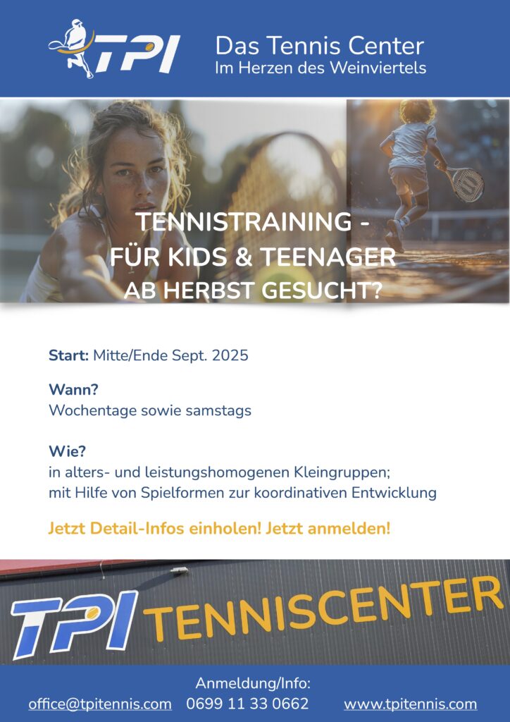 Erwachsenenkurs Tenniscamps Sparring Tenniskurse Erwachsenentennis Tennisworkshop Hollabrunn Rihacek TPI Tenniscenter Tennishalle ReboundAce Winterabo regelmäßige Tennisstunden Weinviertel willkommen Spaß Bewegung Leistungssportler Tennistrainer Hobbysportler Familie Kinder Teenager Freunde unkompliziert Tennis spielen Freizeitsport Tennisschläger Bespannung Besaitung Tennissport Wintersport Ganzjahressport Turniere