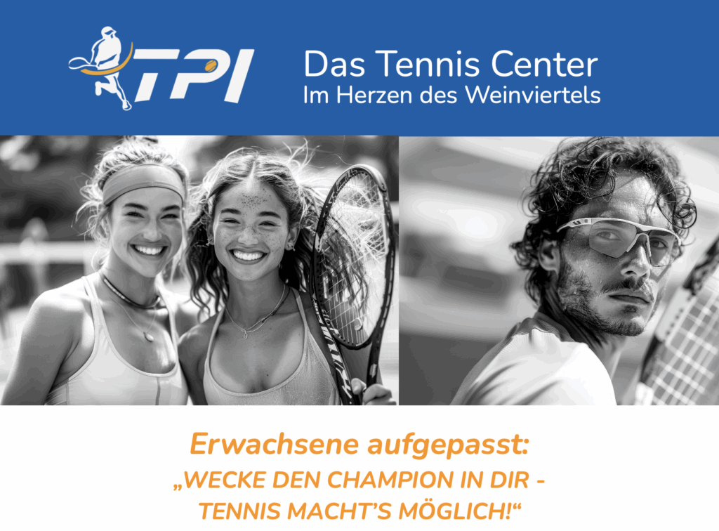 Erwachsenenkurs Tenniskurse Erwachsenentennis Tennisworkshop Hollabrunn Rihacek TPI Tenniscenter Tennishalle ReboundAce Kindertennis Wochenendkurs