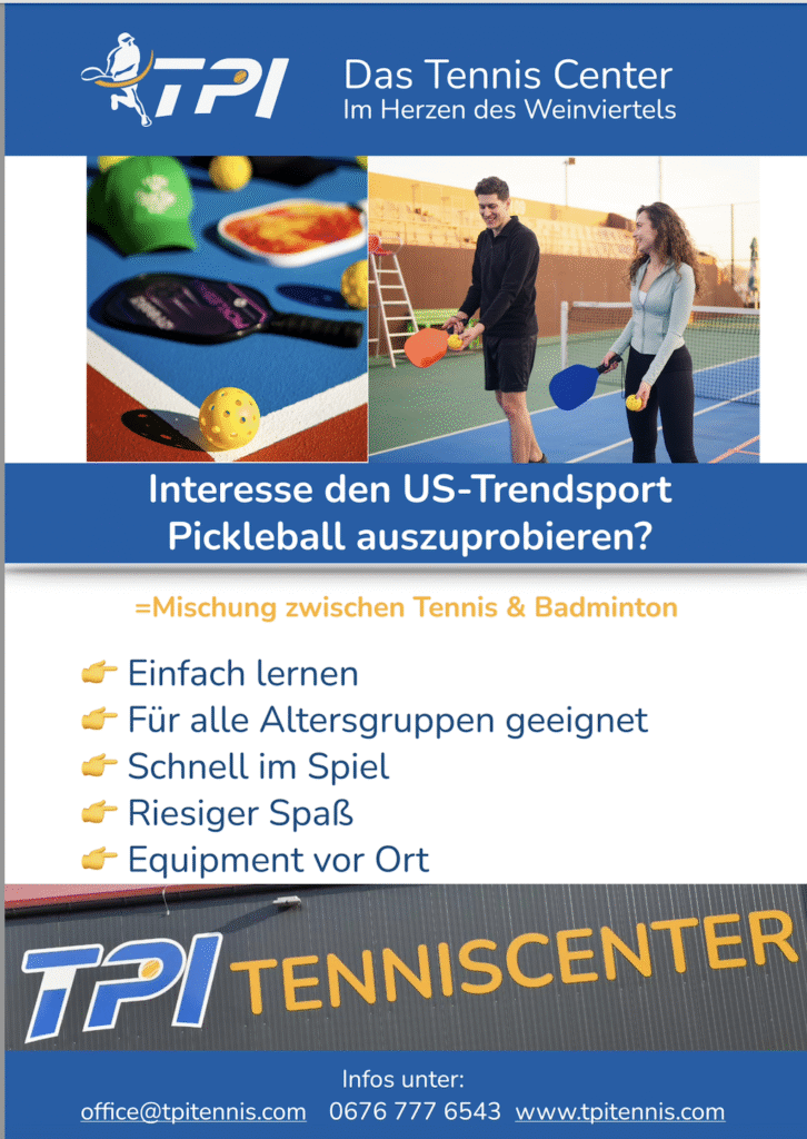 Pickleball Weinviertel Hollabrunn Tennishalle